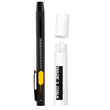 Imagem de loimonz Marcador de tecido apagável a quente para costura, bordado, acolchoado, giz de costura para tecido, caneta de bordado, giz de alfaiate para bordado e artesanato DIY (1 caneta + 20 recargas)