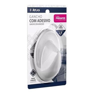 Imagem de Ganchos Adesivo Parede Super Aderência De Parede Sem Furos Atlas