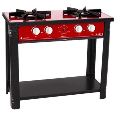 Imagem de Fogão Profissional 2 Bocas Venâncio Linha Bravo Vermelho Intenso com E