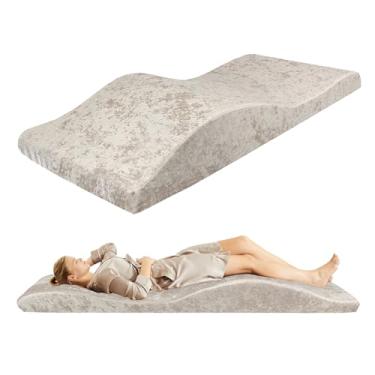 Imagem de Topo de espuma para cama de cílios, mesa de massagem, colchão de espuma de alta densidade, almofada ergonômica curvada para cama de cílios para salão de beleza