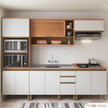 Imagem de Cozinha Completa Thela Bárbara Torre Quente E Balcão P/ Pia Freijó/branco