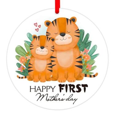 Imagem de Enfeites de Natal New Mom - Enfeite de primeiro Natal como mamãe para presentes de primeira mãe presentes para mamãe para bebês, primeiro enfeite de Natal, enfeites de lembrança de árvore de Natal