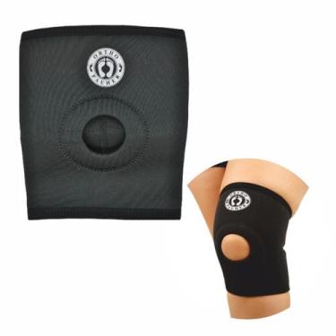 Imagem de Joelheira Neoprene Esportiva Reforço Patelar Curta Preta Ortopédica Co