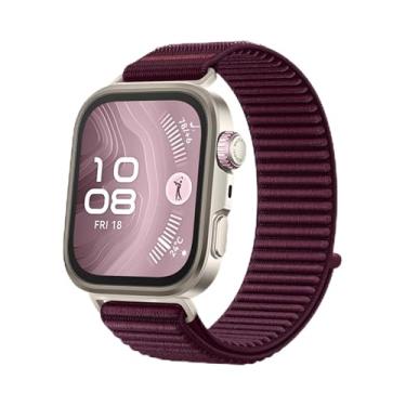 Imagem de Compatível com as pulseiras de tecido da série Huawei Fit3/Fit4/Fit4 Pro, feitas de nylon, com um sistema dinâmico de argolas, oferecendo um ajuste confortável e confortável e portabilidade leve