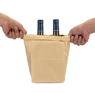 Imagem de Sacos de papel – papel kraft, 50 sacos de armazenamento de alimentos, adequados para embalagem, armazenamento de frutas e itens pequenos (8,5 cm x 5,5 cm x 17 cm)