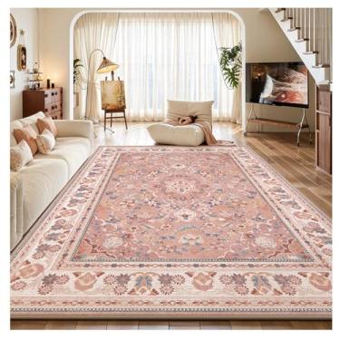 Imagem de SPXMQSS Tapetes para sala de estar, tapete lavável para quarto, macio e antiderrapante, resistente ao desgaste para quarto, sala de jantar, cabeceira, corredor F 200 x 300 cm