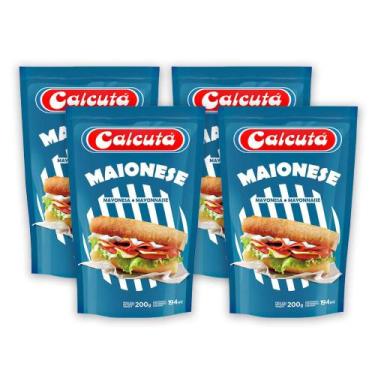 Imagem de 4Un Maionese Calcutá 200G Embalagem Refil Econômico Para Lanches Petis