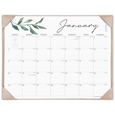 Imagem de Calendário de mesa grande 2026-2027 com tapete de mesa, calendário de mesa Cabbrix de 55 x 43 cm, de janeiro de 2026 a junho de 2027, calendário de mata-borrões de mesa 2026-2027 para escola em casa e