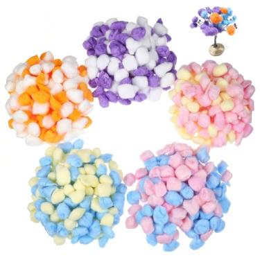 Imagem de COHEALI 500 Peças De Bolas Algodão Grandes, Coloridas, Pompons Pequenos, Chaveiro Carro, Feltro Felpudos Para Acessórios Faça Você Mesmo, Fios