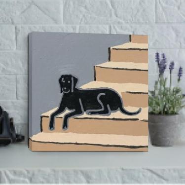 Imagem de Linda decoração de parede arte de parede em tela impressões de arte emolduradas pôsteres para casa sala de estar banheiro café bar quarto escritório decorações de parede pinturas imagens 19 x 19 cm