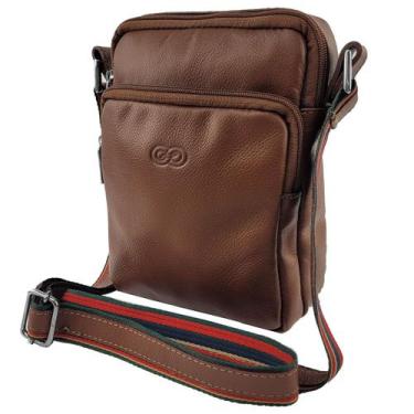 Imagem de Bolsa Transversal MÓDENA em Couro Galvani, Pinhão