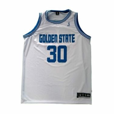 Imagem de Regata Basquete Masculina M10 Action Golden State, Branco, G