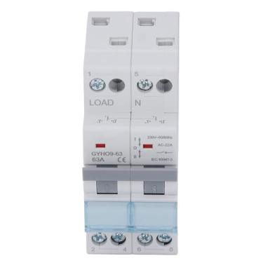 Imagem de Hyuduo Interruptor de Transferência Manual 2P 63A para Montagem Em Trilho DIN, Interruptor de Transferência de Gerador de Energia Duplo Com Alça para Uso Comercial Residencial Em RV, Sobrecarga de