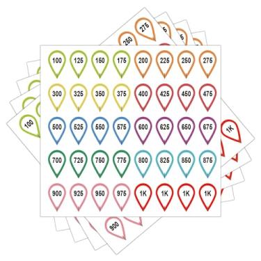 Imagem de 10 folhas de adesivos de torre de mira de rifle, etiquetas de torre de mira para tiro de longo alcance e caça