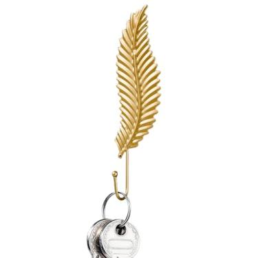 Imagem de Gancho de parede de folhas, ganchos decorativos de folhas | Porta-chaves decorativo de parede Gancho de ferro - Decoração de casa em folha de ouro, cabide de para quarto de banheiro, guarda-chuva de d