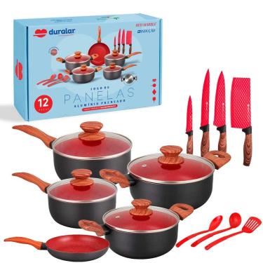 Imagem de Jogo Panelas Cerâmica Antiaderente Indução 12 Peças Duralar