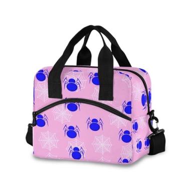 Imagem de Burbuja Lancheira Webs on rosa isolada para mulheres e homens, lancheira portátil com alça de ombro removível, lancheira para viagem, piquenique, escritório, trabalho