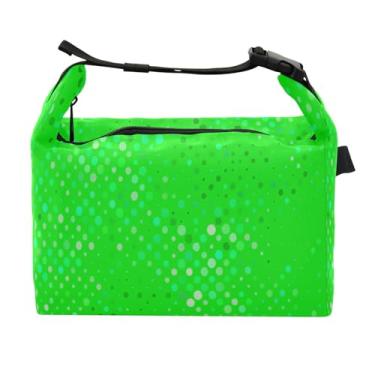Imagem de STAYTOP Lancheira com ponta de onda verde com fivela, lancheira isolada para meninos e meninas, lancheira térmica para trabalho escolar