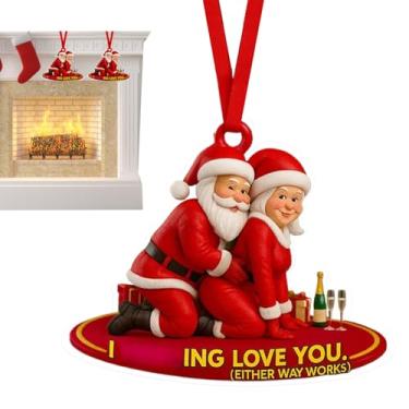 Imagem de Enfeites de Papai Noel, decoração de acrílico 2D, pingentes festivos decorativos - para sala de estar, quarto, estudo, escritório, parede, cornija, , peitoril da janela, porta da frente