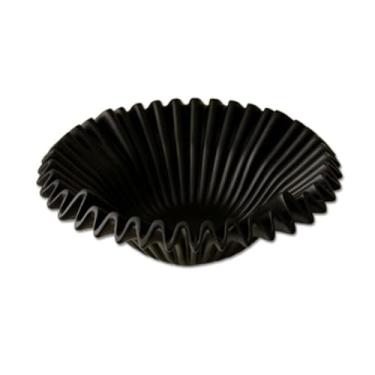 Imagem de Fruteira Fruteira decorativa plissada com borda ondulada, travessa moderna para servir na cozinha, sala de jantar e decoração de casa. Decoração de mesa(Preto)