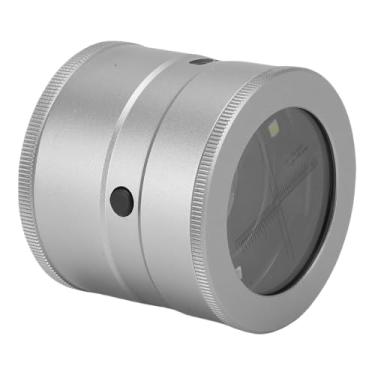 Imagem de Hyuduo Lupa 10X, Caixa de Liga de Alumínio, Lupa de Joias Iluminada por LED Com Escala de 30 Mm para Inspeção de Selos e Reparo de Relógios