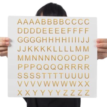 Imagem de Graviarte - Cartela Adesivos Letras Abecedário Alfabeto Completo DTF UV -