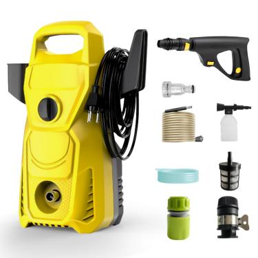 Imagem de Lavadora Alta Pressão Compacta Máquina Alta Pressão Lavadora Alta Pressão Profissional com Aplicador Detergente Lança Regulável 220V