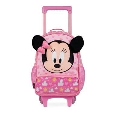 Imagem de Mochila de Rodinha Feminina Infantil Minnie Baby Rosa Claro - Bagaggio