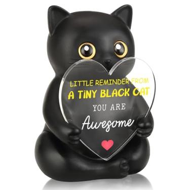 Imagem de FTONENI Presente de decoração de mesa de incentivo de gato preto para colega de trabalho professor enfermeira, você é incrível apreciação estatueta de mesa de escritório - FDD612