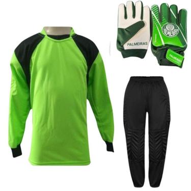 Imagem de Kit De Goleiro TRB + Luva De Goleiro Infantil Palmeiras DRB Goalkeeper-Unissex