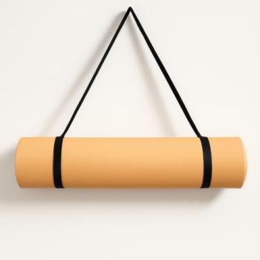 Imagem de Tapete De Ioga Com 5 Mm De Espessura - Tapete Para Fitness Em Casa, Adequado Para Treino, Pranchas E Corda De Saltar(Sem Alça,Laranja)