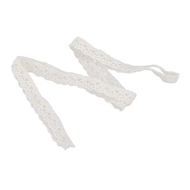 Imagem de SIWOTED fita de renda fio de algodão 20 jardas acessórios decorativos para artesanato faça você mesmo, decorações de roupas (Beige)