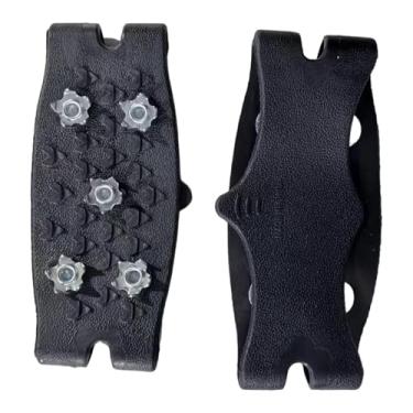 Imagem de Aymzbd 2 Pares de Cravos Antiderrapantes para Sapatos, Galochas com 5 Garras para Atividades Ao Ar Livre, Garras de 5 Dentes para Neve E Gelo, Black B