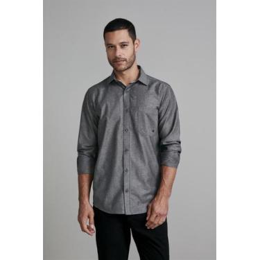 Imagem de Camisa com Bolso Comfort - Cinza Chumbo - HIGHSTIL, Cinza, 8