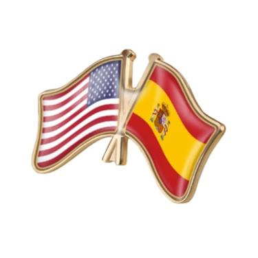 Imagem de QTAOEIONG Bandeiras dos Estados Unidos, EUA, América, EUA e muitos outros países, broche de liga de amizade com cruz, 1.3x0.9inch/32x23mm, Metal, Sem Pedra Preciosa