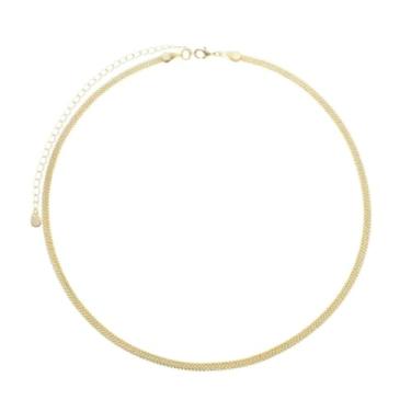 Imagem de Choker de Malha Ondulada Banhado em Ouro 18k