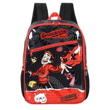 Imagem de Mochila Escolar Costas Enaldinho Youtuber IS42221 - Luxcel, PRETO