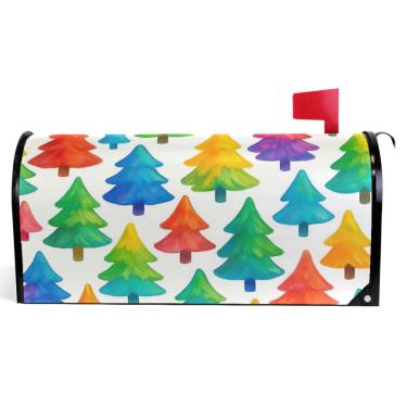 Imagem de TSENQUE Capas magnéticas coloridas e fofas para caixa de correio decorativa para outono caixa de correio vinil caixa de correio moderna decoração de jardim tamanho padrão 52,6 x 45,8 cm