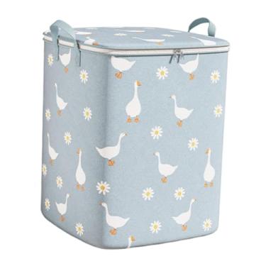 Imagem de Baoblaze Organizador de Saco para Edredom, Versátil e Espaçoso, em Tecido Não Tecido, Ideal para Guardar Roupas, Cobertores e Edredons no Armário de Casa, Blue 180 L