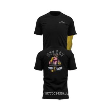 Imagem de Camiseta Tática Masculina De Algodão Respirável Manga Curta Gola Redon