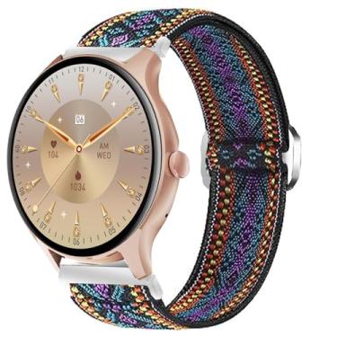 Imagem de Compatível com pulseiras de relógios inteligentes HUAKUA, elásticos elásticos de liberação rápida, acessórios de substituição ajustáveis para homens e mulheres, compatível com relógios inteligentes