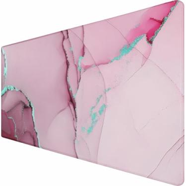 Imagem de Tapete de mouse grande, tapete para jogos com base de borracha antiderrapante, à prova d'água com bordas costuradas, tapete de mouse longo de computador XXL para jogadores, escritório e casa, 80 cm x