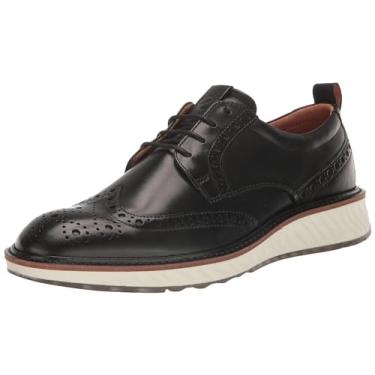 Imagem de ECCO Sapato Oxford masculino St. 1 Hybrid Brogue, Preto/branco, 9-9.5