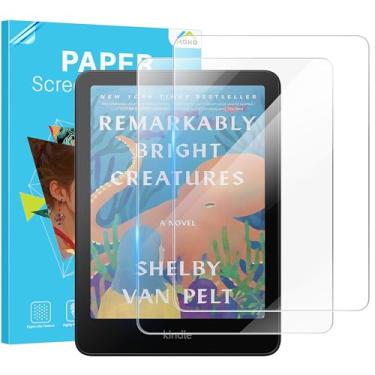 Imagem de MoKo Pacote com 2 protetores de tela de vidro para Kindle Paperwhite de 12ª geração 2024 e Kindle Colorsoft 2024 e 2025, para Kobo Libra, Kobo Aura 2, vidro temperado transparente HD antiarranhões com