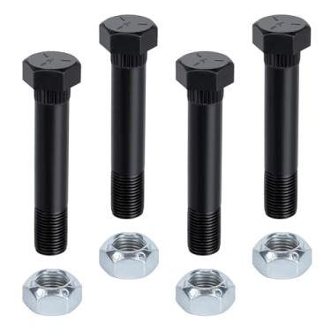 Imagem de LONFFERY Parafusos de manilha de mola de folha de reboque de 9/40.6 cm-45.7x7.6 cm Pacote com 4 porcas de bloqueio, para molas de olho duplo de 1-3/10.2 cm, serve para eixos de reboque de 0,9 a 1,6 kg