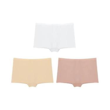Imagem de Calcinhas Esportivas Sem Costura Femininas 3 Peças Em Cores Sólidas Co