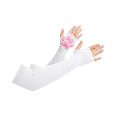 Imagem de Luvas De Proteção Solar Para Crianças Com Mangas Em Forma De Patas De 