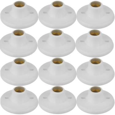 Imagem de Kit 12 Plafon Soquete Encaixe Bocal E27 100w Branco Blumenau