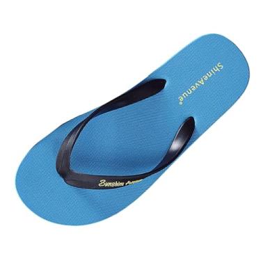 Imagem de Chinelos femininos modernos de inverno para uso interno com sola grossa, sapatos quentes de pelúcia para conforto doméstico e antiderrapante, Azul royal, 36