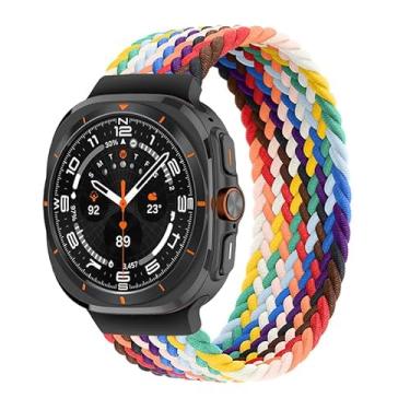Imagem de GAFNED Pulseira esportiva para Samsung Galaxy Watch Ultra, 47 mm, acessórios esportivos de nylon trançado, pulseira para Galaxy Watch 7 Ultra, L, Ágata
